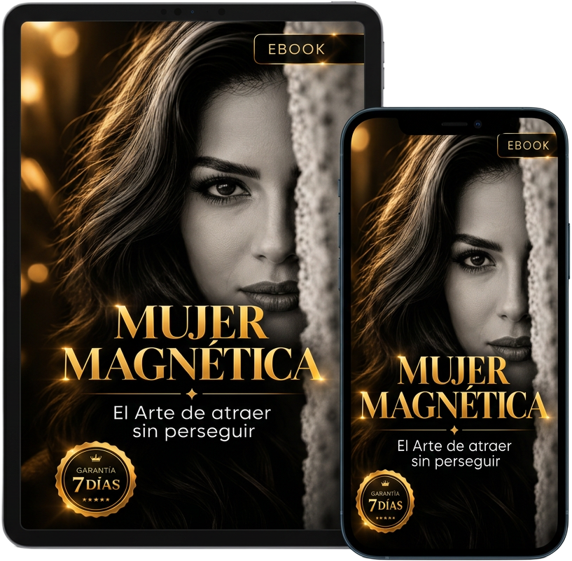 Mujer Magnética en tablet y teléfono